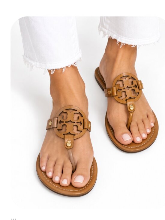 Tory Burch Shoes - Iconic Tory Burch Miller Leather Sandals – Tan Size 7 Fair